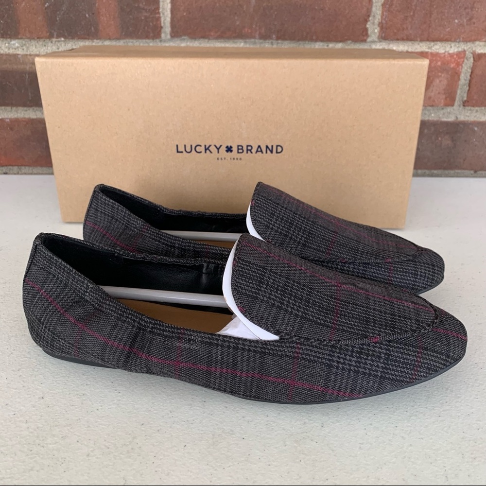 Lucky Brand Women’s Bellana Plaid Slip On Moccasins Loafers Shoes Size US 8 M
